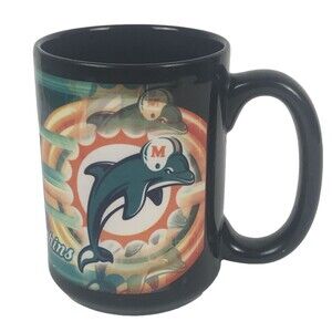 Miami Dolphins Logo Black Coffee Mug